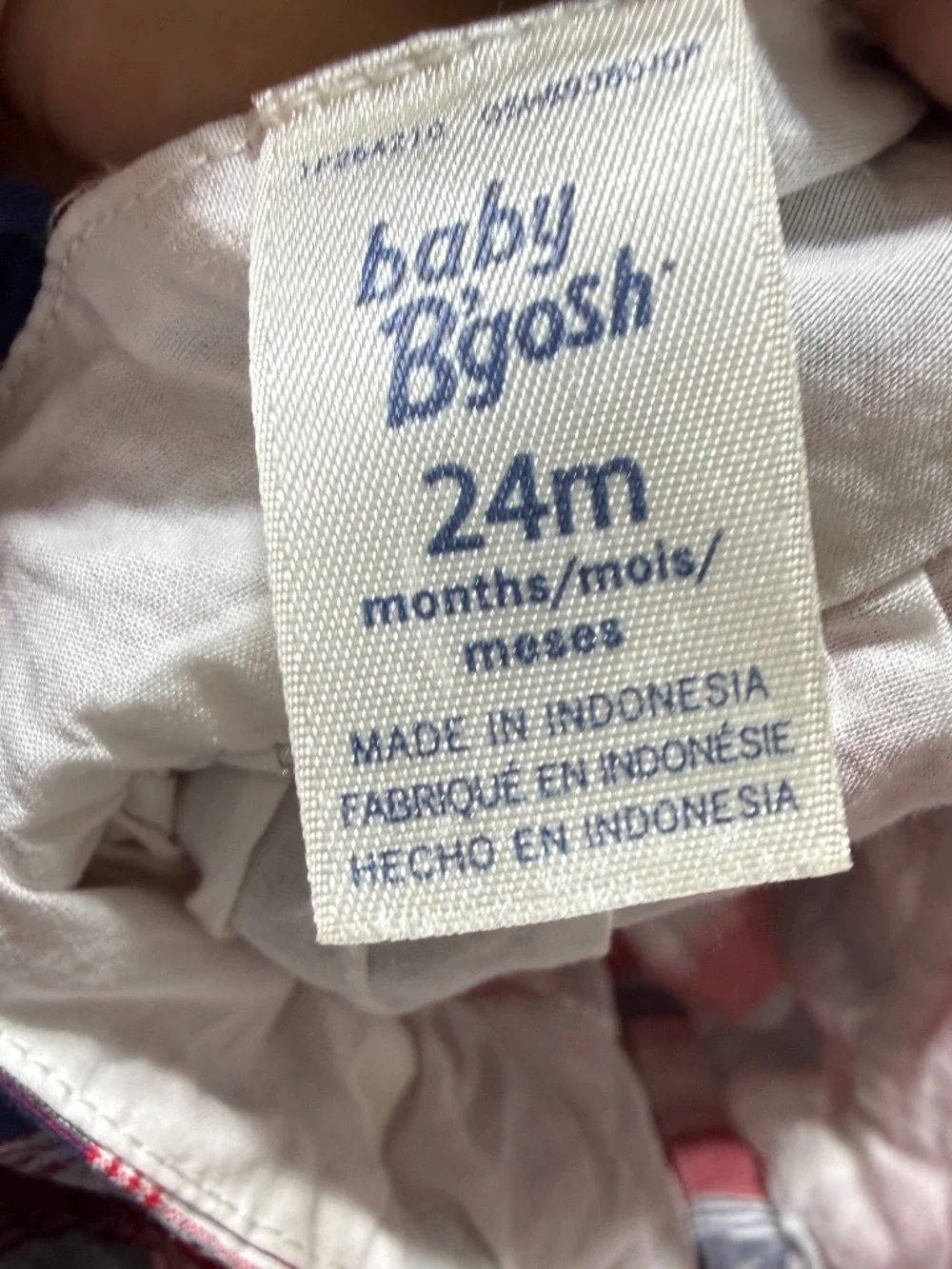 OshKosh B'gosh Toddler Baby Girl Red Navy Plaid Checkered Dress Size 24 Months